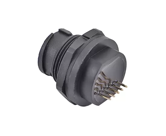 마이크로 USB 암컷 백 마운트 PCB 리셉터클 (Bayonet)