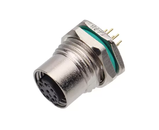 M12 아연 합금 쉘 암컷 백 마운트 소켓 PCB 나사 M16*1.5/PG9