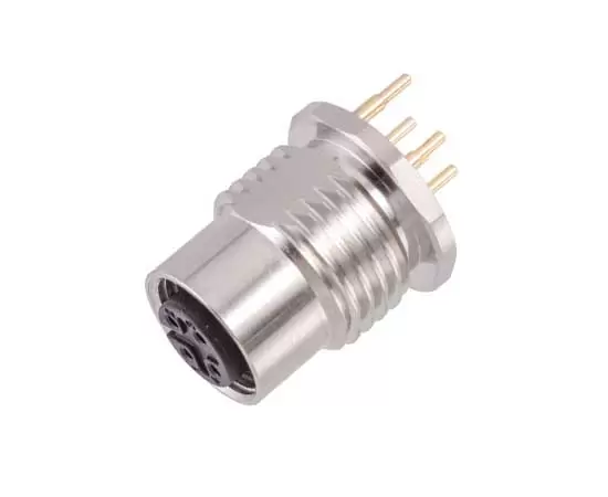 M12 암 등 마운트 소켓 (PCB, 접지 유형)