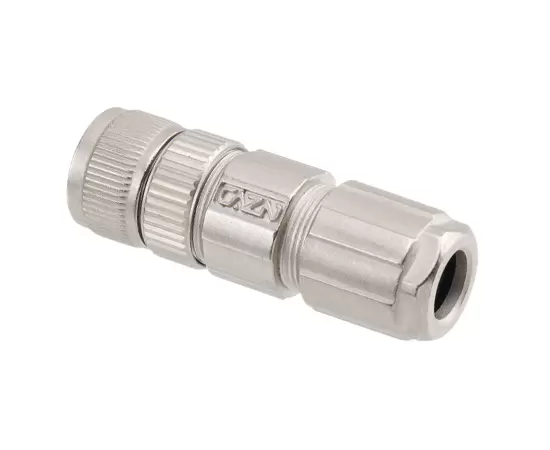 M12 스트레이트 여성 금속 조립 플러그 (데이터 유형, 솔더, PG9)