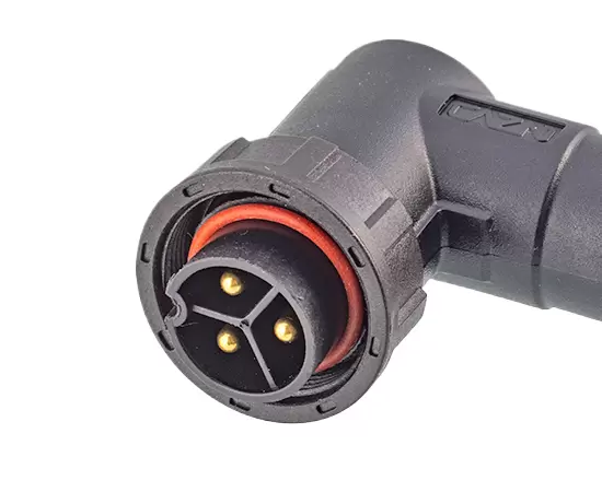 E13 남성 오버 몰딩 각도 플러그 케이블 (스레드)