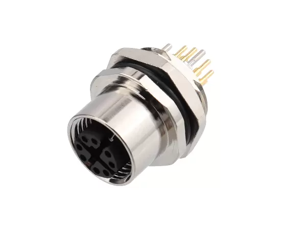 M12 암 전면 마운트 소켓 (데이터 유형, PCB, 나사 M16*1.5)