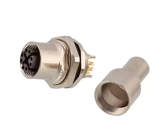 M12 암 백 마운트 소켓 (데이터 유형, 솔더, 나사 M16*1.5, 차폐)