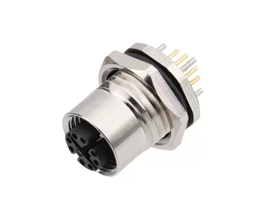 M12 암 백 마운트 소켓 (데이터 유형, PCB, 나사 M16*1.5)