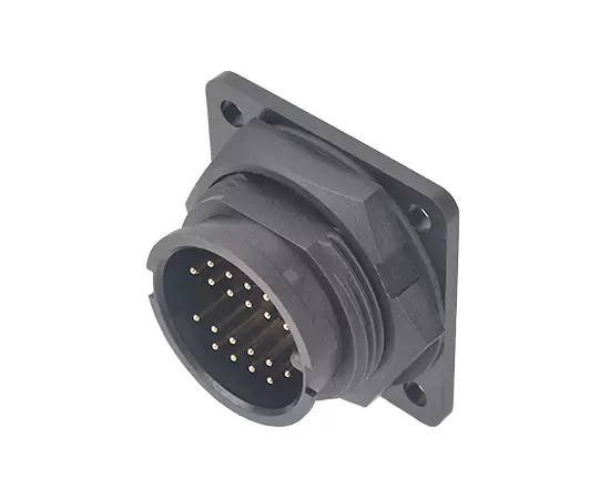 E16 남성 사각 PCB 리셉터클 (Bayonet)