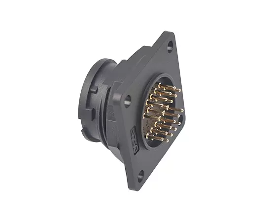 E16 남성 사각 PCB 리셉터클 (Bayonet)