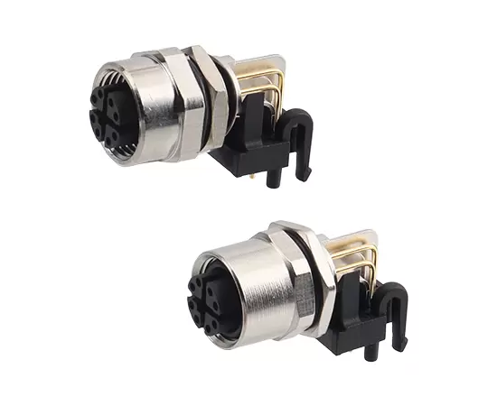 M12 직각 여성 소켓 (데이터 유형, PCB)