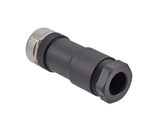 M12 스트레이트 여성 플라스틱 조립 플러그 (전원 유형, 나사)