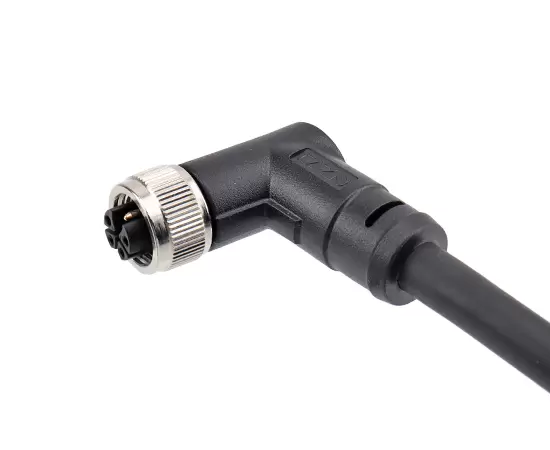 M12 각진 암컷 플라스틱 플러그 (전력 유형)