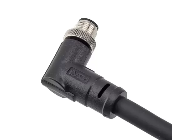 M12 각진 수컷 플라스틱 플러그 (전력 유형)