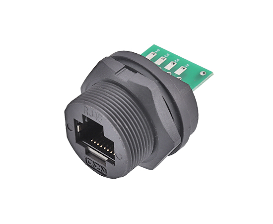 RJ45 와이어 (나사)가있는 암 등받이 마운트 리셉터클 (외부 용접 플레이트)