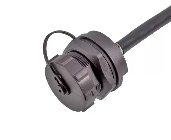 RJ45 와이어 접착제 (나사산)를 가진 암컷 등 마운트 리셉터클