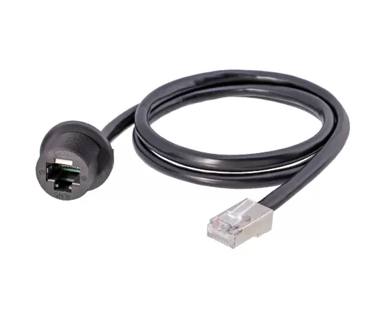 RJ45 와이어 접착제 (나사산)를 가진 암컷 등 마운트 리셉터클