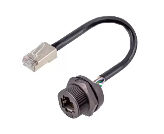 RJ45 와이어가없는 여성 등받이 마운트 리셉터클 (스레드)