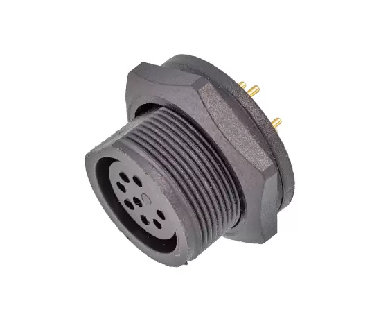 E13 PCB 백 마운트 암컷 리셉터클 (스레드)