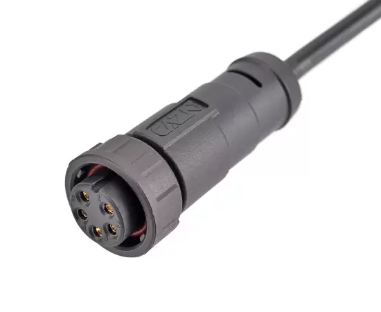 E13 여성 오버 몰딩 스트레이트 플러그 케이블 (Bayonet)