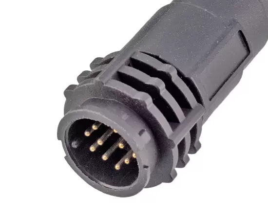 E13 남성 오버 몰딩 스트레이트 플러그 케이블 짝짓기 스타일 (Bayonet)