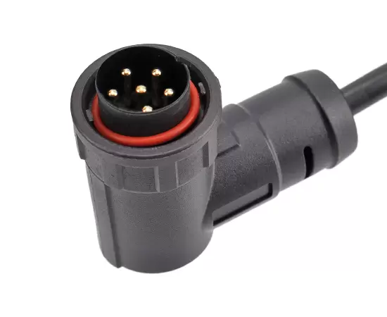 E13 남성 오버 몰딩 앵글 플러그 케이블 (Bayonet)