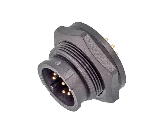 E13 PCB 백 마운트 남성 리셉터클 (Bayonet)