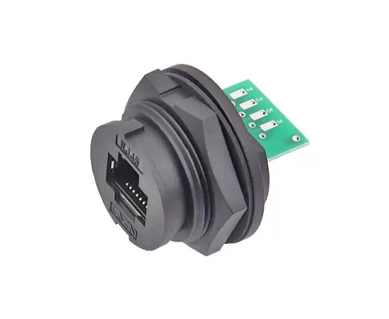 E16 RJ45 암컷 등 마운트 리셉터클 (Bayonet) (외부 용접 플레이트)