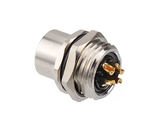 M12 암 전면 마운트 소켓 (전력 유형, 솔더, 나사 M16*1.5/PG9)