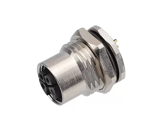 M12 암 백 마운트 소켓 (전력 유형, 솔더, 나사 M16*1.5/PG9)