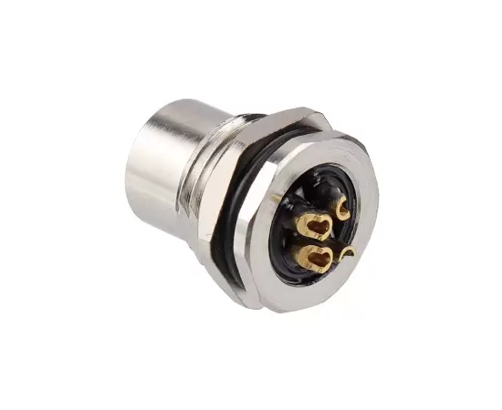 M12 암 백 마운트 소켓 (전력 유형, 솔더, 나사 M16*1.5/PG9)