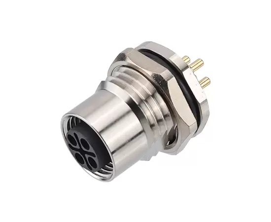 M12 암 백 마운트 소켓 (전원 유형, PCB, 나사 M16*1.5/PG9)