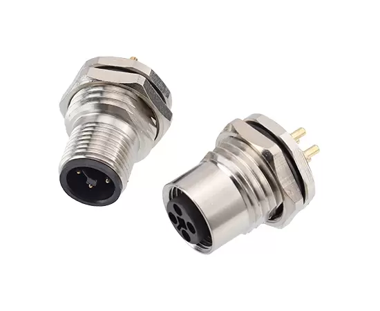 M12 암 백 마운트 소켓 (전원 유형, PCB, 나사 M16*1.5/PG9)