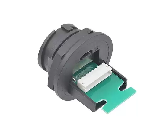 E16 RJ45 암 보드 후면 단일 이더넷 포트 테일 플레이트 소켓이있는 터미널 (Bayonet)