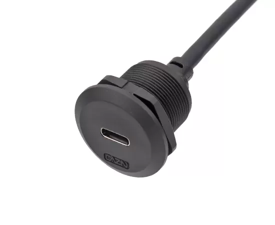 EP Type-C 패널 전면 설치 여성 소켓/남성 스트레이트 플러그 (스레드)