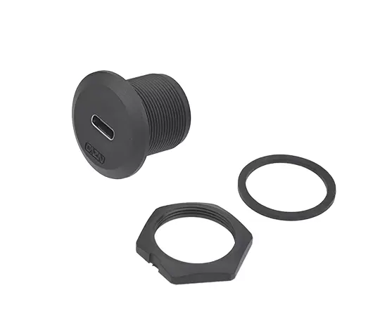 EP-Type-C 패널 전면 듀얼 여성 소켓 설치 (스레드)