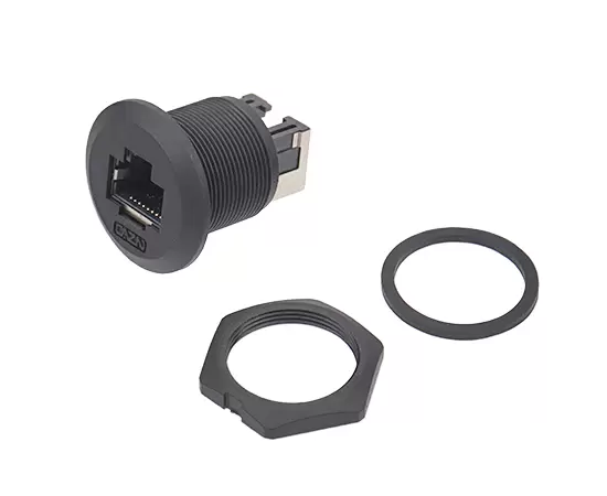 EP-RJ45 패널 전면 듀얼 여성 소켓 설치 (스레드)