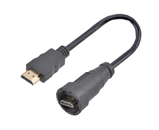 HDMI 스트레이트 남성에서 직선까지. 남성 케이블 플러그 (나사산)