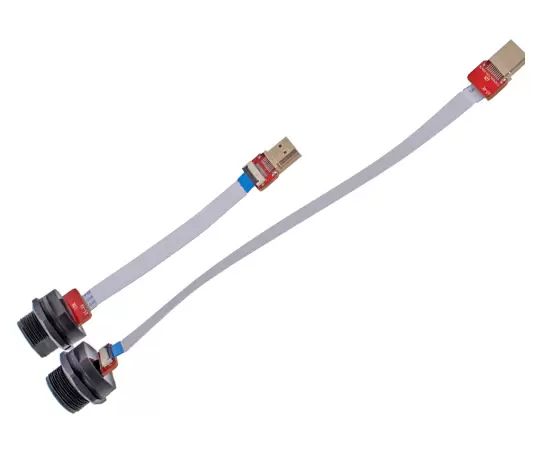 hdmi 암컷 백 마운트 직선 HDMI 수컷 FFC 유형 (스레드)