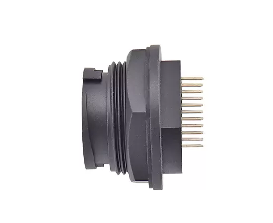 E16 EHDMI 암컷 백 마운트 PCB 리셉터클 (Bayonet)