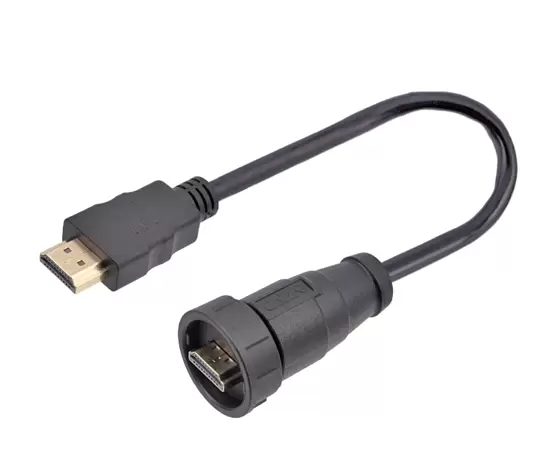 HDMI 스트레이트 남성에서 직선까지. 남성 케이블 플러그 (Bayonet)