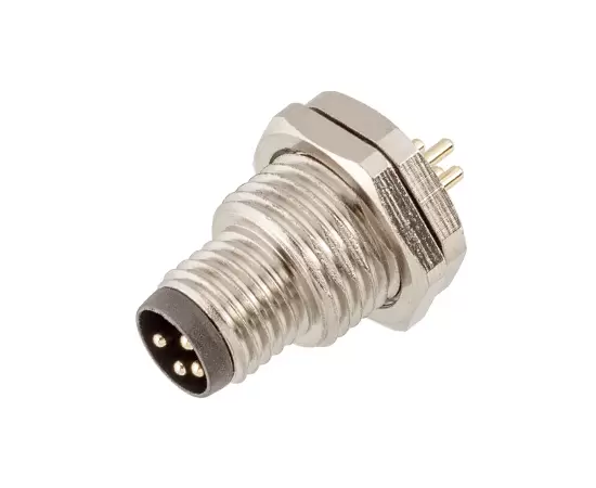 M8 남성 백 마운트 소켓 (PCB, 나사 M11*11)