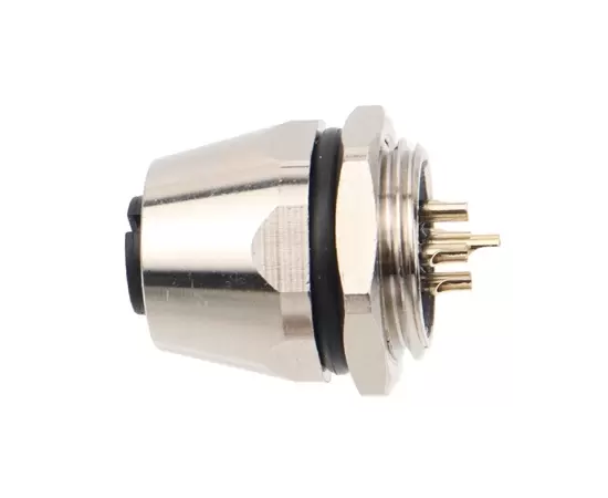 M12 암 전면 마운트 소켓 (솔더, 나사 PG9, 총알 타입)