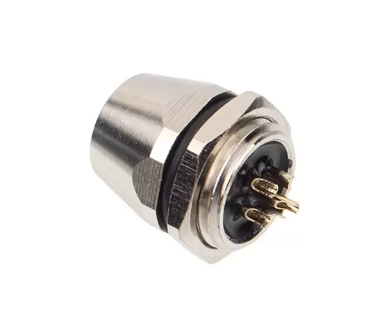 M12 암 전면 마운트 소켓 (솔더, 나사 PG9, 총알 타입)