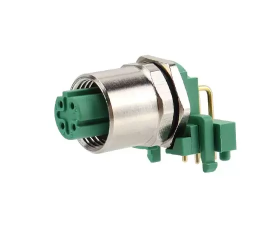 M12 곡선 구멍 소켓 (PCB, 나사 M12*1)