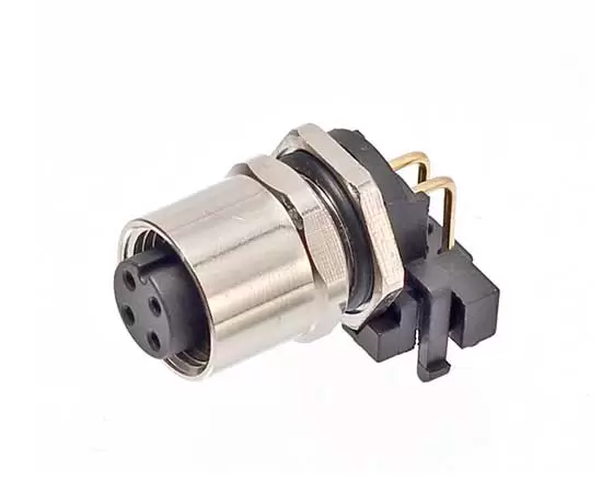 M12 곡선 구멍 소켓 (PCB, 나사 M12*1)