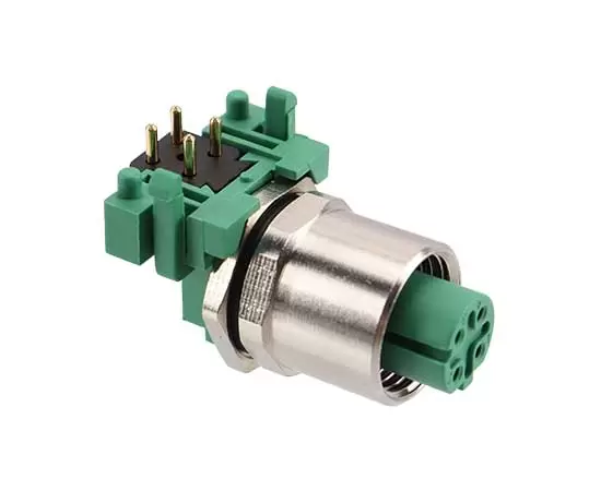 M12 곡선 구멍 소켓 (PCB, 나사 M12*1)