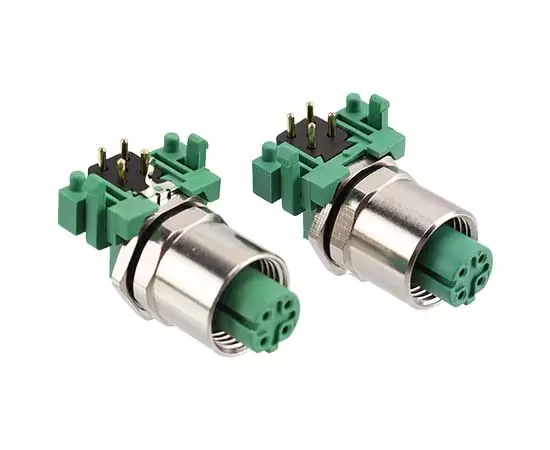 M12 곡선 구멍 소켓 (PCB, 나사 M12*1)