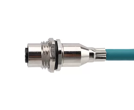 차폐 튜브 배선 하네스가있는 M12 암 소켓 8x 코드 1m 2m 5m 케이블 길이