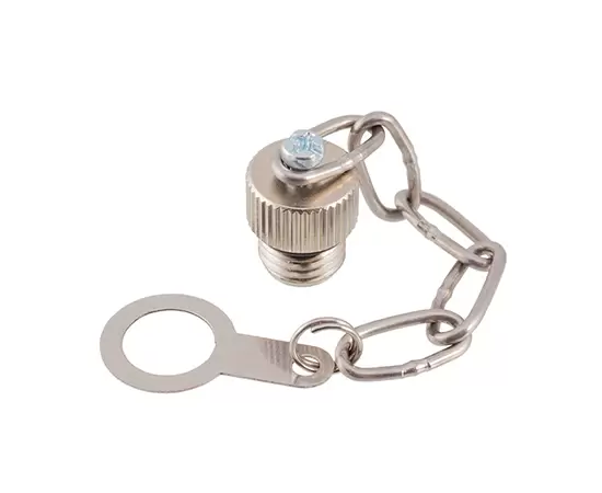 M8 올 금속 먼지 덮개 (외부 나사+금속 체인)